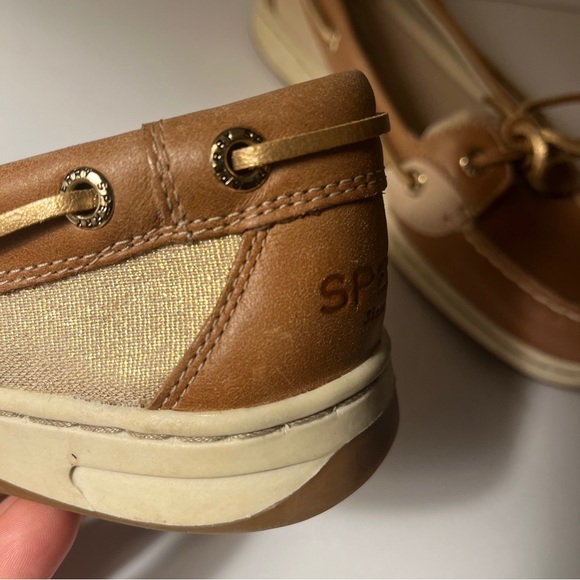 SPERRY Angelfish Metallic Boat Shoe, Size 7, used but in good condition - Picture 12 of 16